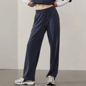 Athleta Seasoft Mid-Rise Straight Leg Pants Navy Blue Women's XL